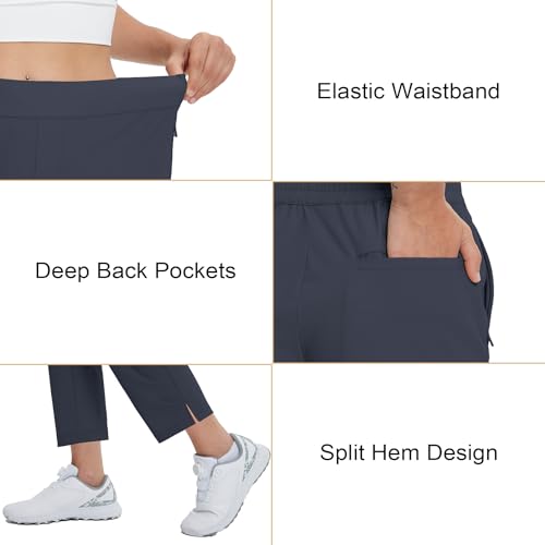M MAELREG Women's Golf Pants with Zip Pockets 7/8 Ankle Stretch Lightweight Sweatpants for Athletic Hiking Travel Work Lounge4