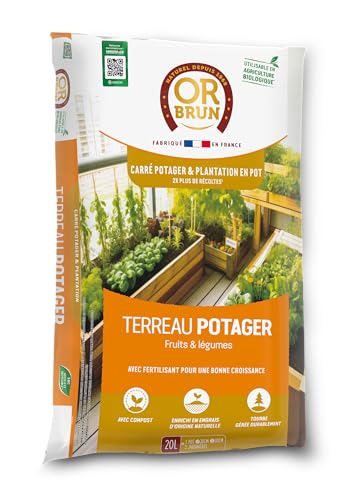Tierra para macetas de huerto Or Brun 20 litros: Duplique sus cosechas en un huerto