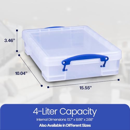 Image of Really Useful Box Stackable Box, Clear (5 Pack)