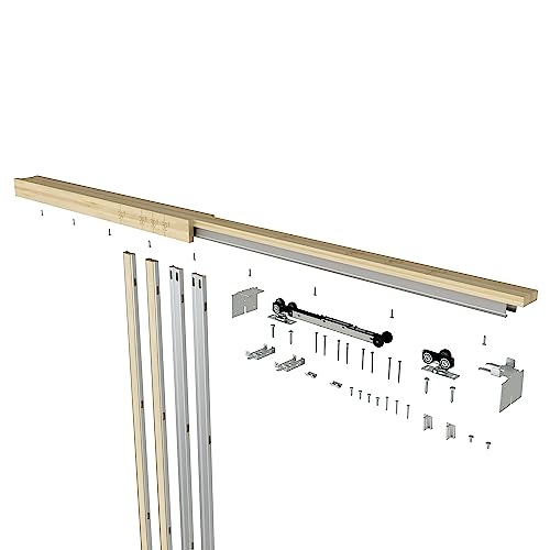 JUBEST Pocket Frame Kit With 88LBS Two-Way Soft-Close Mechanism, Smoothly and Quietly, Easy to Install Hidden Kit, for 24" to 36"x96" Door, Durable and Stylish by JUBEST - Image 9