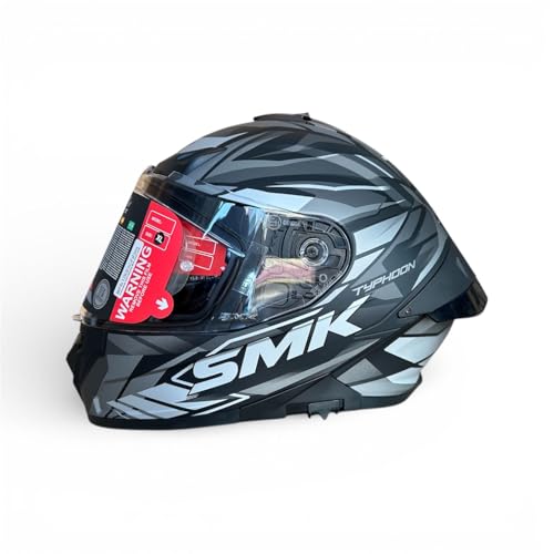 Image of SMK Typhoon Rival Full Face Dual Visor Helmet, Dual Spoiler, ISI DOT ECE 22.06 Certified