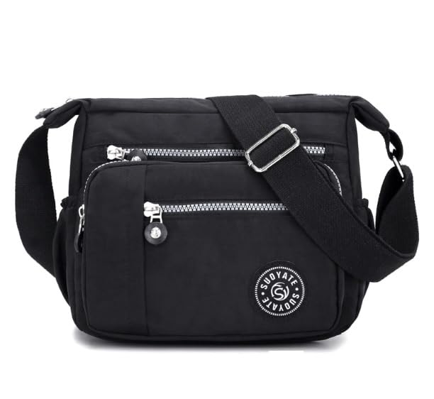 Bolsa De Ombro Feminina Lateral Casual Transversal Alça (Preta)