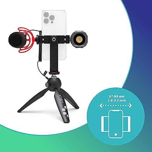 JOBY HandyPod 2 Kit, Treppiede da Tavolo per Smartphone, Supporto per Telefono GripTight 360 e Supporto a Perno, Action Cam, Fotocamere Mirrorless, Dispositivi fino a 1 kg, Nero - 2