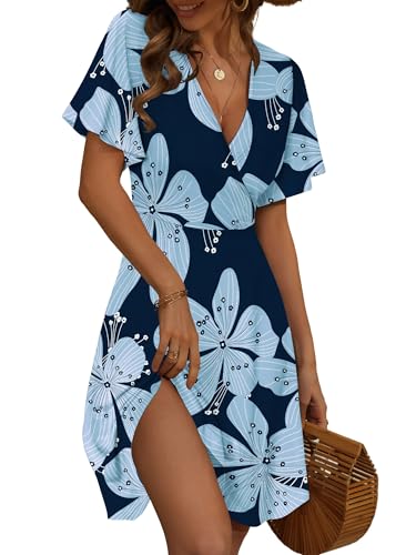 FENSACE Beach Faux Wrap A Line Dress