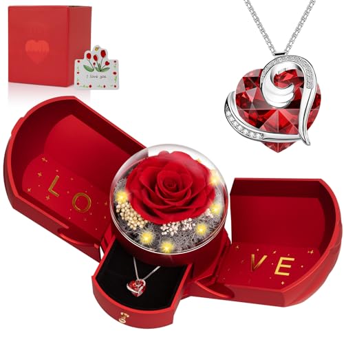 Preserved Rose with Necklace