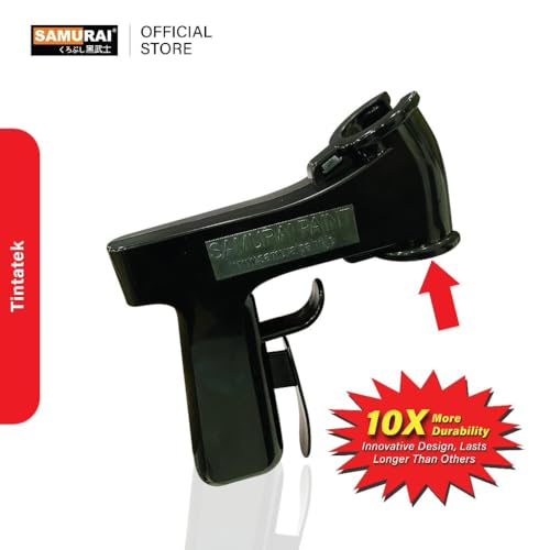 Image of Samurai Kurobushi SG360 Instant Aerosol Trigger Handle, Spray Can to Spray Gun Converter, Full Hand Grip, Reusable