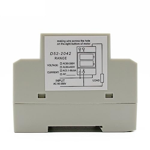 Voltmètre ampèremètre din rail avec transformateur intégré LED - 6