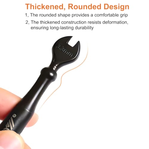 Image of Bike Spoke Wrench Tool Kit, 9 Pieces Bicycle Wheel Repair Tool Set with Tire Levers, Nipple Wrenches, and Valve Core Removal Tool