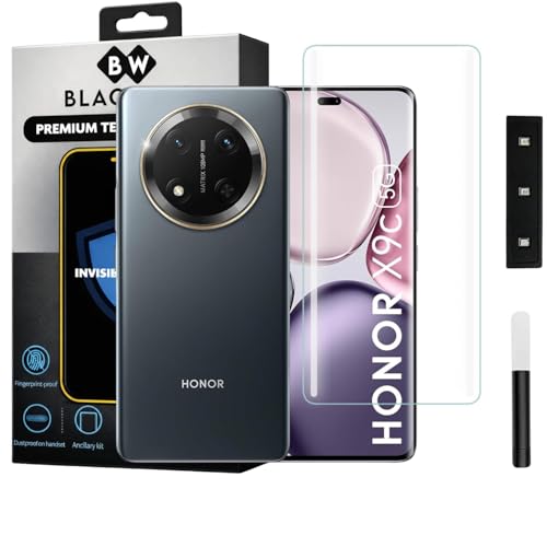 Image of Blackwik Advanced Curved UV Tempered Glass For Honor X9C Cellphone (Transparent, Pack Of 1) Advanced Border Less Full Screen Coverage UV Screen Protector Guard With Installation Kit