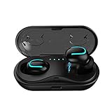 Mini Wireless Earbuds Bluetooth Headphones - Touch Control V5.0 Earpieces Wireless Mini Twins Stereo Sweatproof Sport Earphone Built in Mic Noise Cancelling Headset with Charging Case(Updated Version)