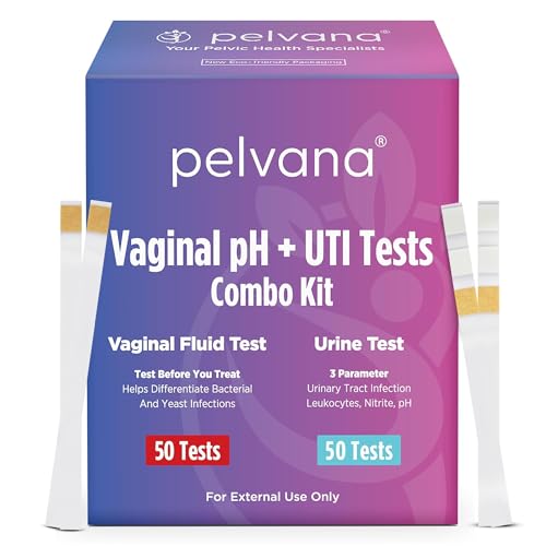 Pelvana Vaginal pH + UTI Tests - Differentiate Between BV and Yeast Infections + Urinary Tract Infection Monitoring - Easy-to-use at Home Testing Kit
