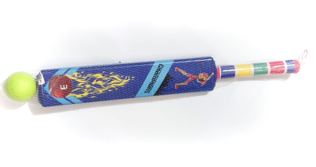 Cricket Kid's Favorite Plastic Cricket bat with Ball for Kids 1 to 3 Years Kids Multi Color Out Door Game-picture-31