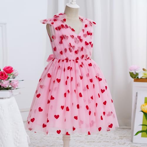 Image of IMEKIS Toddler Kids Girls Butterfly Dress Sparkle Sequins Tulle Wedding Formal Birthday Dresses 2-10T