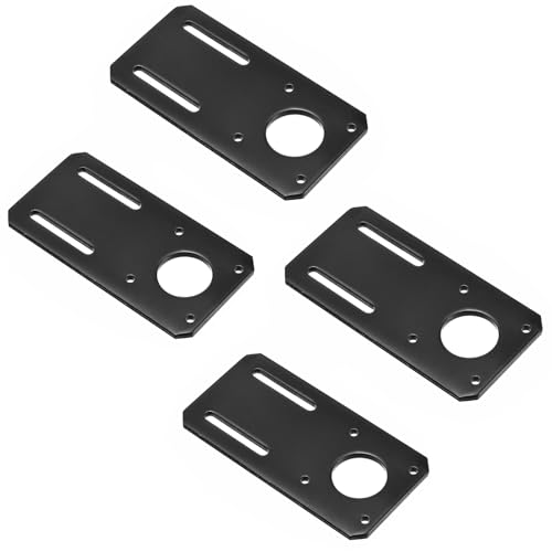 BE-TOOL 4PCS Small Steel Motor Mounting Bracket, 3mm Thick One-Piece Holder, for Hobbyist Maker Workshop Equipment Fixing Part 3D Printer Building Accessory