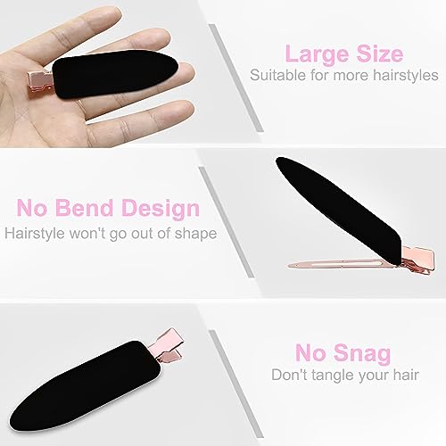 Ainiya Large No Bend Hair Clip,3.2 Inch No Crease Hair Clips Big Creaseless Hair Styling Accessories Black Alligator Clips For Makeup Application (8 Pack) #TOP1