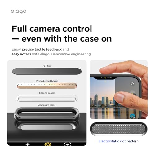 Image of elago for iPhone 17 Pro Max Case, Premium Magnetic Silicone Case, Compatible with MagSafe, Liquid Silicone Material, Protective Cover, Shockproof, Slim Phone, 6.9 inch (Black)
