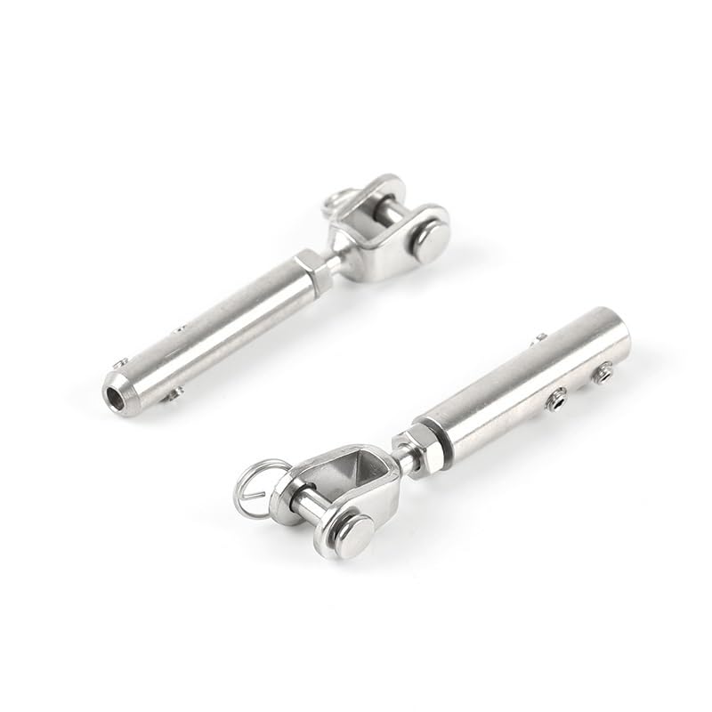 Presillas Cable Acero For kit de barandilla de cable de 8 mm, terminal de tensión de mordaza de horquilla de cable de acero, anclaje de palanca con pernos prisioneros de tornillo hexagonal Abrazaderas