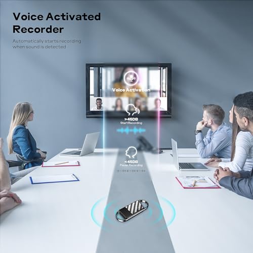 image for 64GB Digital Voice Recorder - Xelarvex Voice Activated Recorder AI-Int