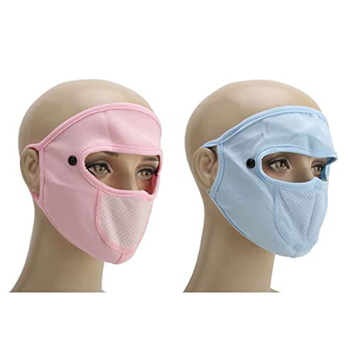 Multifunctional Ice Silk uv conservation Face cover and Full Face cover Outdoor Sports Protective Face Bandana, 4 Pcs Womens Sunscreen Face Veil, for Summer Outdoor Activities