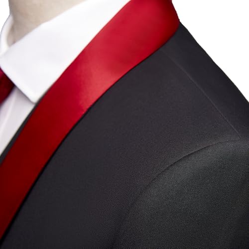 Men Suit for Wedding Party 2 Piece Slim Fit Shawl Lapel 1 Button Tuxedo Winter Fabric Dinner Suit Sets with Tie3