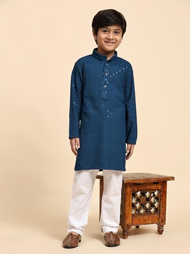 Boys Cotton Kurta Set For Kid's Indian Traditional Wear | Cotton Kurta Set (S-227)3