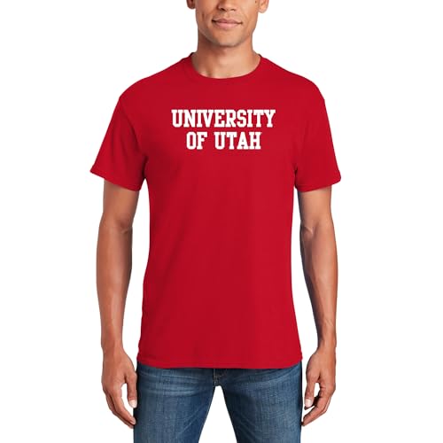 Camiseta de la NCAA University de Utah Basic Block de manga corta roja para estudiantes 2