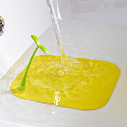 Image of 4 Pack Silicone Drain Cover, Drain Cover for Bathroom Sink and Shower, Anti Insect Drains Covers, Floor Drain Cover for Cockroach and Hair Catcher (Yellow+White)