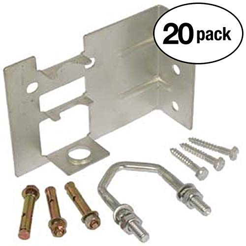 InstallerParts (20 Pack) Antenna Mast Bracket for 1" Pipe