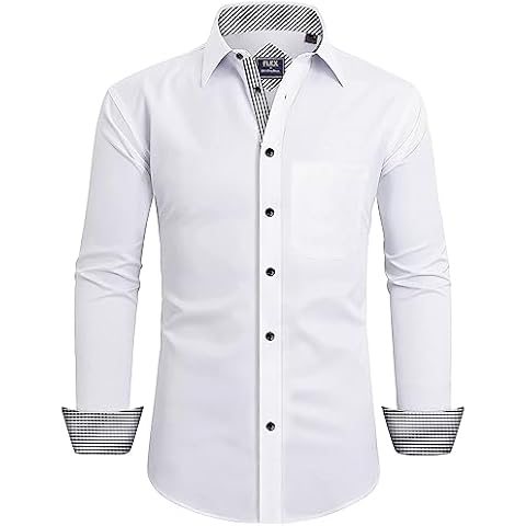 Siliteelon Wrinkle-Free White Dress Shirt Cover