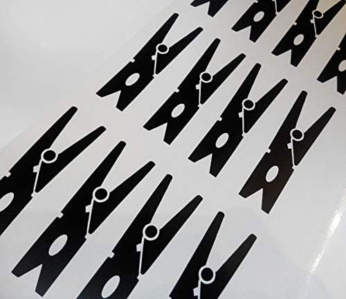 25 Clothespin stickers/laundry wall decal/laundry decoration