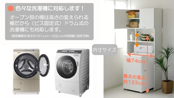 洗濯機ラック NC-1880 日本製 棚付き Amazon｜日本製 洗濯機ラック NC‐1880｜ランドリー収納 オンライン通販