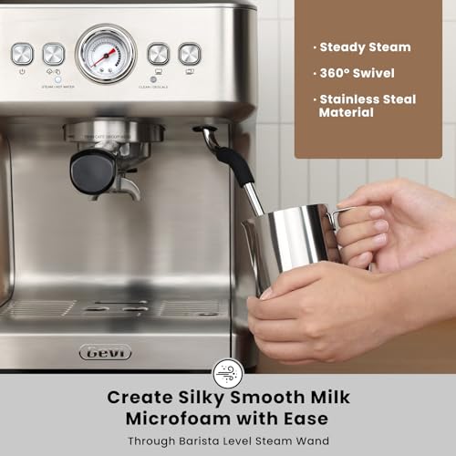 Gevi-EzBru-1000C-Espresso-Machine-20-Bar-Espresso-Maker-with-Pressure-Gauge-Barista-Coffee-Machine-with-Milk-Frother-Steam-Wand-Professional-Latte-Machine-with-Adjustable-Temp-and-Shot-Volume Gevi EzBru 1000C Espresso Machine 20 Bar Espresso Maker with Pressure Gauge Barista Coffee Machine with Milk Frother Steam Wand Professional Latte Machine with Adjustable Temp and Shot Volume