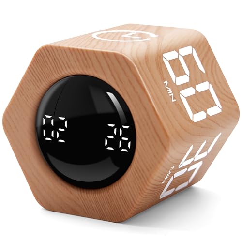 Exlliy Productivity Timer 1, 5, 10, 30, 60 Minutes Preset, Desk Cube Timer with Gravity...