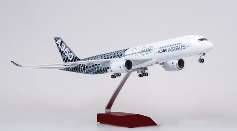 47CM 1142 Aviación A350 Prototipo XWB Modelo de aerolínea Luz Diecast Avión Regalo Adulto Recoge F Avión de pie (sin luz)