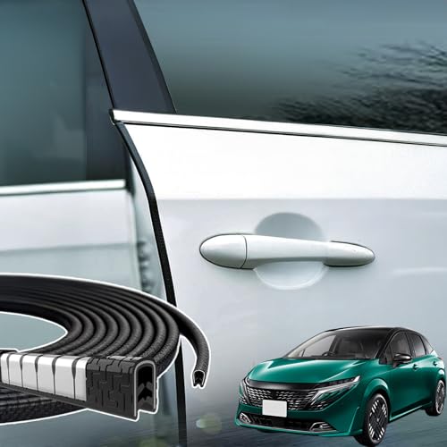 TiCar 日産 ノート E13 FE13 オーラ e-POWER 車 ドアモール エッジプロテクター エッジモール ガード プロテクター U字型 傷防止 保護 騒音低減 衝突防止 自由カット可能 5m × 2本セット ステンレス鋼 フェンダー 外装 キズ