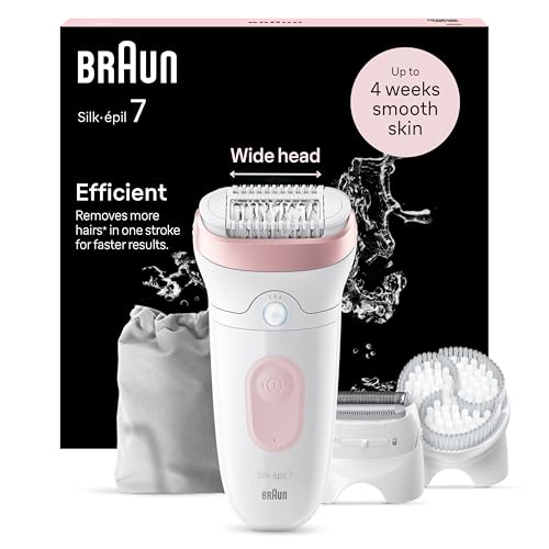 Braun Silk·épil 7 SE7-060 Épilateur Wet & Dry avec 40 pinces, SmartLight, rechargeable, pour...