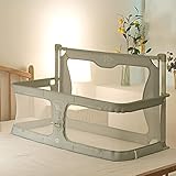 【Co-Schläfer】 Das Baby muss nicht in einem separaten Bett mit den Eltern schlafen, um eine sichere Bindung zum Baby herzustellen. Geben Sie dem Baby einen unabhängigen Schlafplatz, umschließen Sie einen kleinen Bereich, das Baby rollt nicht mehr über das Bett. Die Mutter wird sich keine Sorgen mehr darüber machen, das Baby zu drücken, und die Mutter wird mit Zuversicht schlafen. Bestes Babybett für Neugeborene, Unisex.