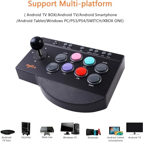 PXN Arcade Fight Stick, PXN Street Fighter Arcade Game Fighting Joystick with USB Port, with Turbo & Macro Functions, Suitable for PS3 / PS4 / Xbox... - Image 2