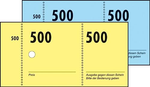 Sigel GN500 bloky s čísly šatů s děrováním, 500 bonusů (číslované 1-500, 10,5 x 5 cm) (balení po 2)