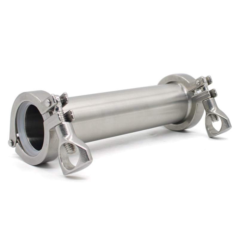 1PC Length 4 "-18" Grade Stainless Steel SUS304 Fitting Pipe OD 19-51 Homemade Ferrule Three Clips 50.5/64mm(1 pipe,12 INCHES (305MM)_OD19 X FERRULE50.5)