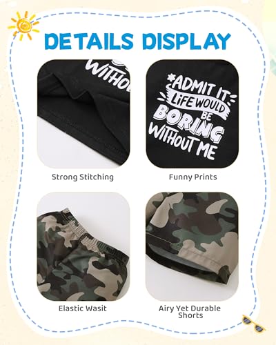 Image of NZRVAWS Toddler Baby Boy Summer Clothes 2Pcs Shorts Set Sleeveless Tank Tops Hawaiian T-Shirt Cute Boys Clothing Set