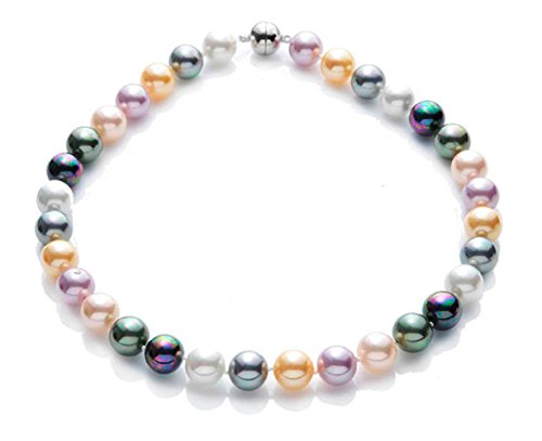 Silvity Collana da donna con perle di conchiglia