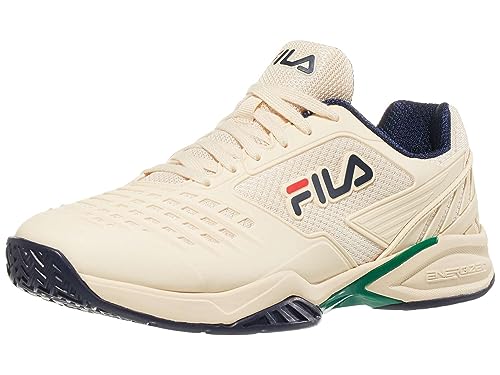 Fila Axilus 2 Energized Mens Tennis Shoe Ecru/Navy/Ultramarine Green (US Footwear Size System, Adult, Men, Numeric, Medium, 10.5)