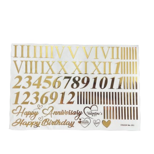 Rêvées Clive Premium Golden Embossed Sticker Sheet for Resin Art & DIY Craft Self Adhesive & Easy A/5 Size Pack of 1 (Number Sticker) (B0CFFL41XY) Amazon Price History, Amazon Price Tracker