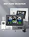 Weather Station Wireless Indoor Outdoor, Digital Thermometer with Remote Sensor, Large Display Home Weather Stations with Weather Forecast, Atomic Clock, Barometric Pressure, Moon Phase