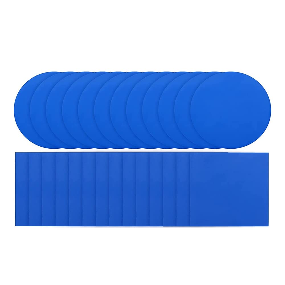 Tuidzljd 50 Self Adhesive PVC Pool Patch Repair Kit Blue Pool Liner Patch Kit PVC for Pools Boat Inflatable Products