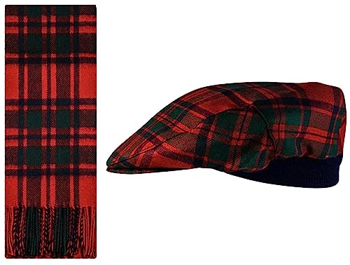 Béret Ajustable et Écharpe en Laine d'Agneau Contre le Froid