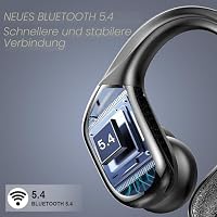 Bluetooth Kopfhörer Sport, 75Std Kopfhörer Kabellos Bluetooth 5.4, HiFi Stereo Tiefer Bass Wireless Earbud, 4 ENC Noise Cancelling Mic, IP7 Wasserdicht in Ear Ohrhörer mit Ohrhaken, USB-C LED-Anzeige – Ansicht 2