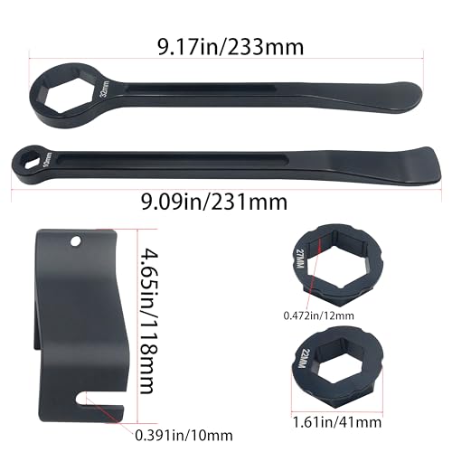 Image of 10mm /0.39''13mm /0.51''22mm /0.87''27mm /1.06''32mm /1.26''Tire Iron Lever Tool Spoon Motorcycle Tire Change Kit Wrench Set Bead Buddy Kit Tire Repair Tool for Bike EXC SX XC EXCF Dirt Pit Bike (Black)