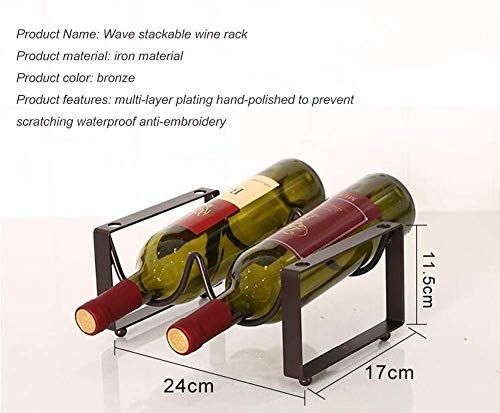 Soporte para 12 botellas de vino de acero miniatura 4